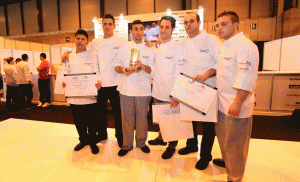 Los cocineros ganadores en el Campeonato de España que organizó Facyre en Gourmets