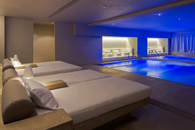 El spa, de inspiración mediterránea, está pensado como un oasis de relajación