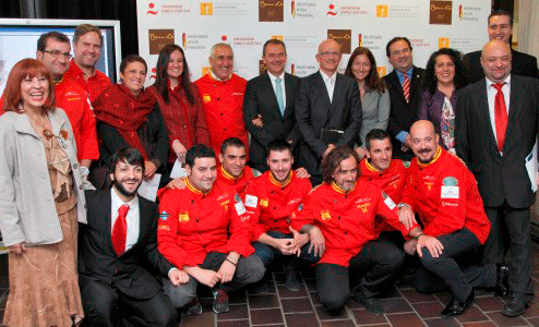 "La Roja de la Cocina", en la presentación como representante nacional en el Bocuse d'Or