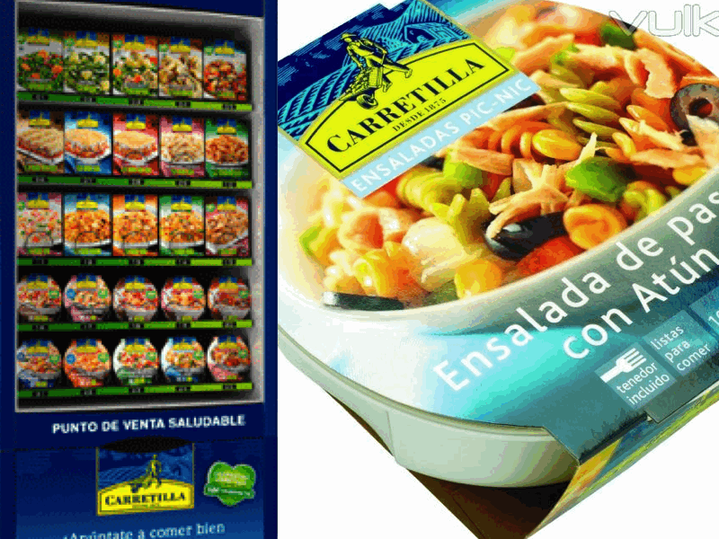 Carrretilla ofrece platos naturales preparados, exclusivos para máquinas vending