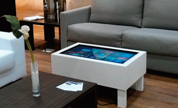 Esta mesa interactiva es muy robusta y puede usarse como cualquier otro mueble