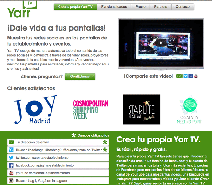 Web de Yarr TV