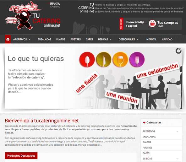 La nueva web TuCateringOnline, del Grupo Iruña
