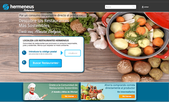 La web de restaurantes de Hermeneus