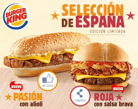 Las hamburguesas de La Roja en Burger King