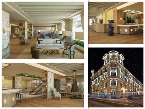 El palacete neoclásico del hotel Urso y sus elegantes interiores