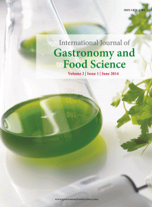 Portada de International Journal of Gastronomy and Food Science