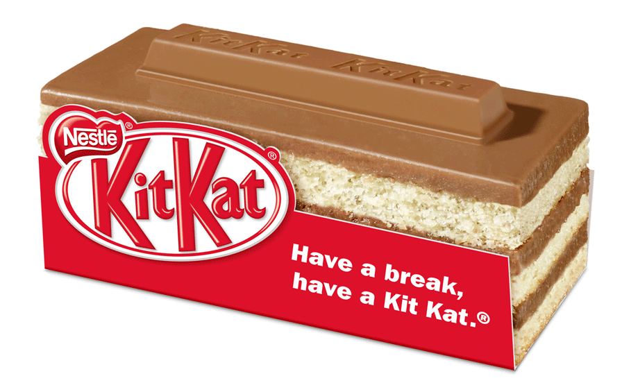 La barrita de pastel de Kit Kat