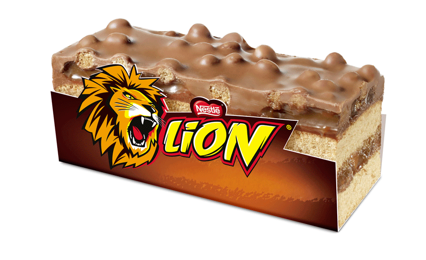 La barrita de pastel de Lion