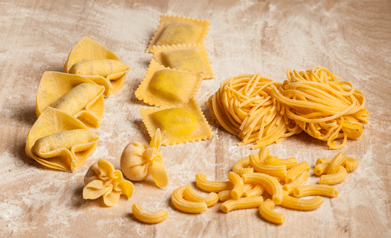 Variedad de pasta fresca Canuti