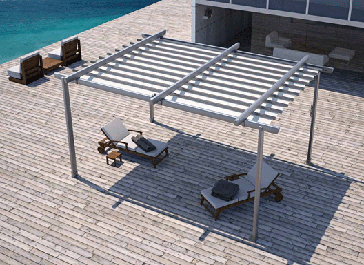 Karpatos es un sistema de palillerías perfecto para la protección solar, que se caracteriza por sus líneas puras