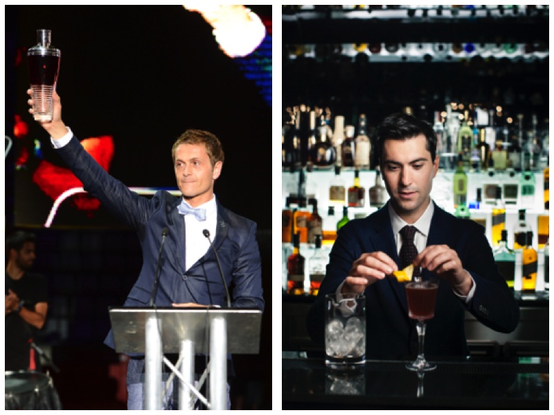 Dos vencedores españoles en la World Class: David Ríos (izda.), Mejor Bartender del Mundo en la World Class 2013, y Giacomo Gianetti, Mejor Bartender de España 2014
