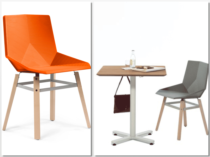 Diseño en el bar o en el restaurante: silla Green, mesa Oxi Bistrot