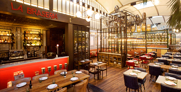 Una gradable atmósfera años 20 para La Brasería, el restaurante de carnes