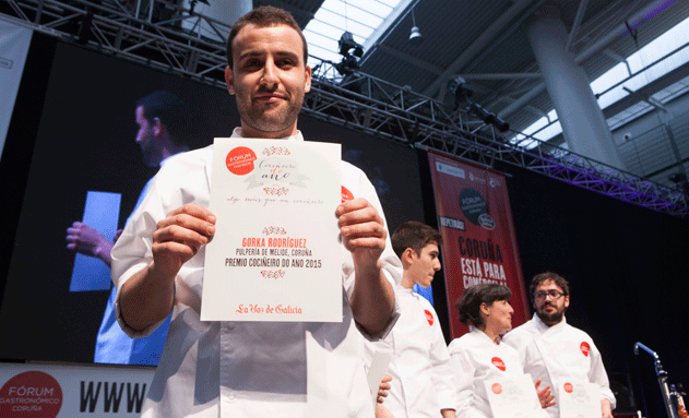 Gorka Rodríguez, de la Pulpería de Melide, de A Coruña, es el Cociñeiro do Ano 2015