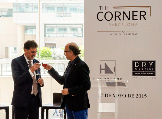Amancio López y Javier de las Muelas, en la presentación de The Corner