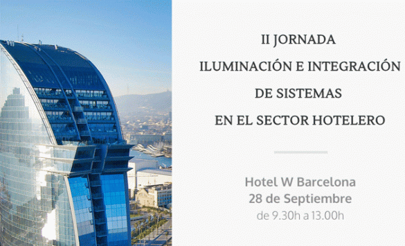 Cartel de las jornadas de iluminación en el sector hotelero