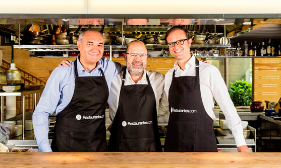 Antonio Fernández, Jesús Alonso y Pablo Pastega, al frente de la nueva Restaurantes.com
