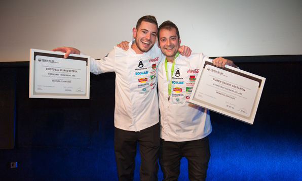 Los dos chefs ganadores: Critóbal Muñoz y Rubén Osorio 