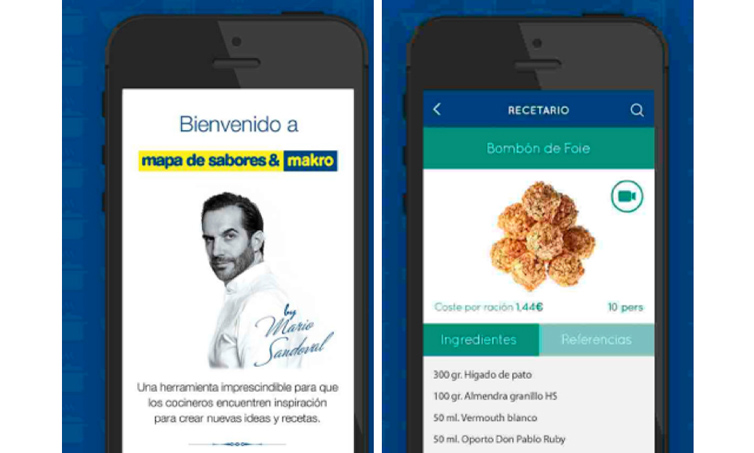 La app incluye recetas, combinaciones de sabores y escandallos, además de trucos de Mario Sandoval