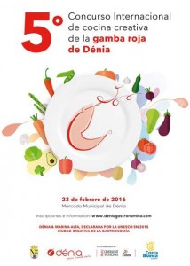 Cartel del Concurso Internacional de Cocina Creativa de la Gamba Roja de Dénia 2016