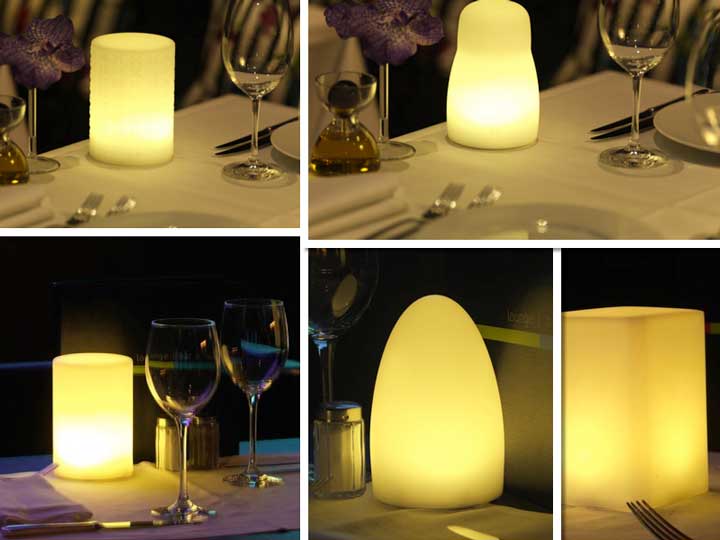 Lámparas Led para sustituir a las velas en la mesa