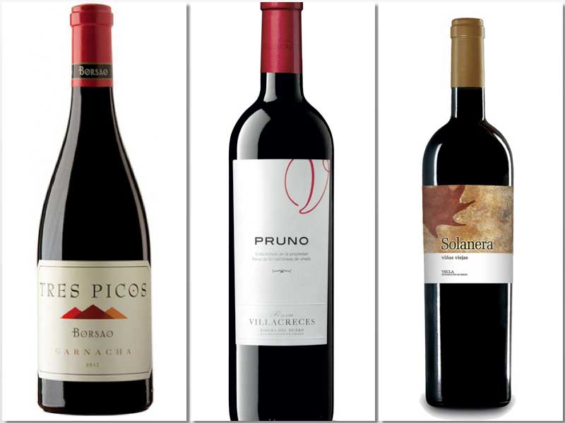 Tres vinos españoles con una excelente relación calidad/precio,