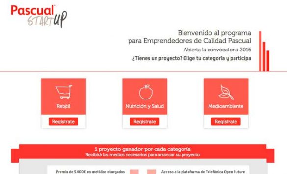 La web de los Premios Calidad Startup