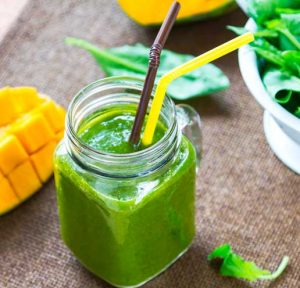 El verde intenso del Green Smoothie de One&Only, con un 85% de zumo de fruta y verduras
