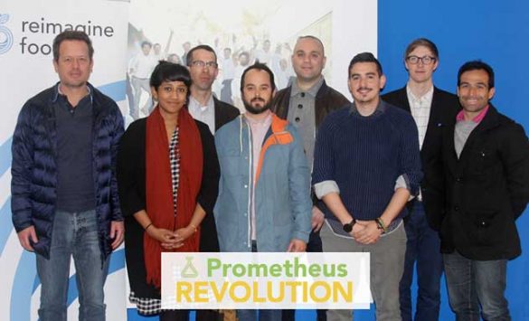 Los CEOs de las 5 start-ups elegidas, en la sede de Reimagine Food en Barcelona