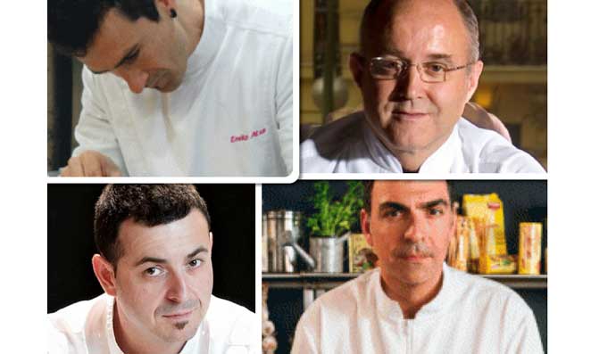 Eneko Atxa, Ricardo Sanz, Ricard Camarena y Ramón Freixa, los chefs finalistas
