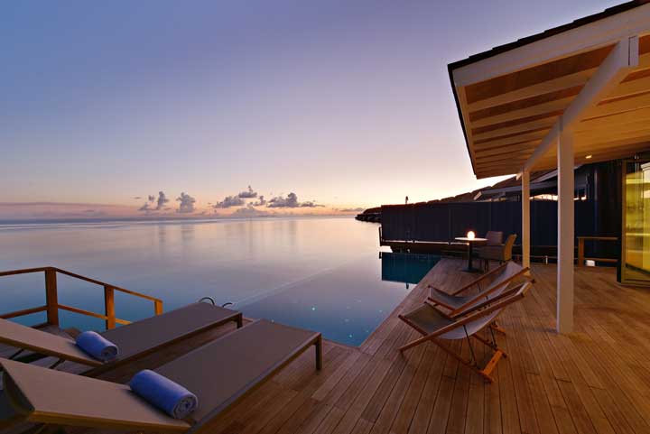 El Hotel Kuramathi Island Resort, con 160 habitaciones, es uno de los más grandes y lujosos de las islas Maldivas