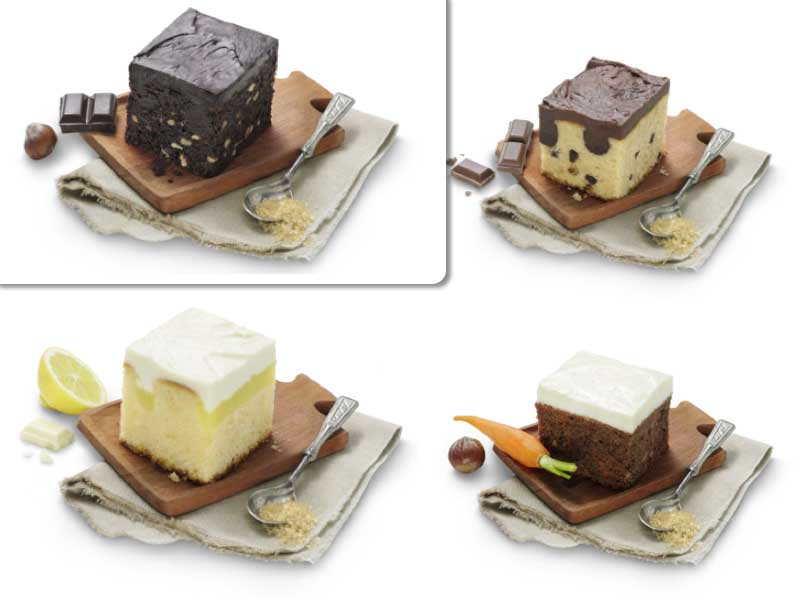 Los Cube Cakes de chocolate Diabólico y Celestial, y los de Limón y Zanahoria