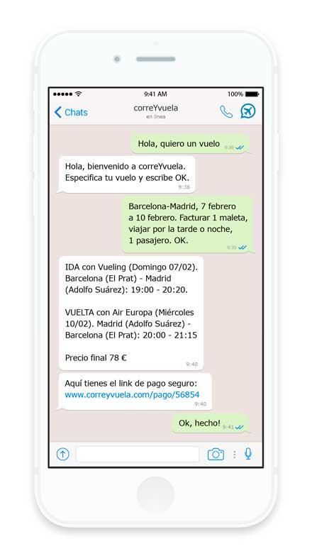 Chatbox en CorreYVuela