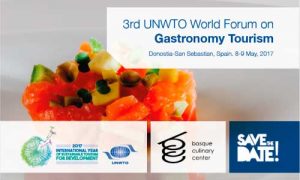 Cartel del Foro Mundial de Turismo Gastronómico OMT