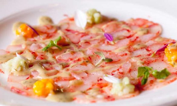 Carpaccio de carabineros, de Horcher