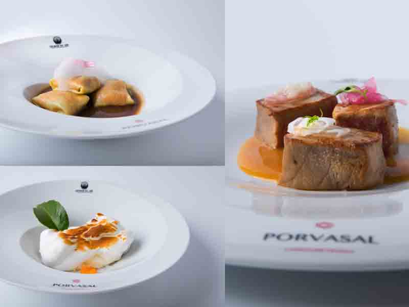 Los tres platos elaborados por Dani García, del restaurante Aboiz, segundo finalista