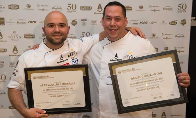 Asiel Alcalde y Dani García, los cocineros ganadores de la tercera semifinal de Cocinero del Año, celebrada en Bilbao