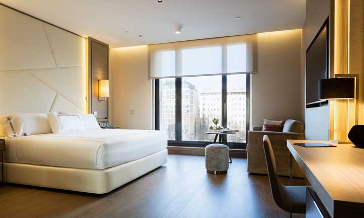Una de las habitaciones del El hotel VP Plaza España Design, entre lo más leído en Profesional Horeca en enero de 2018