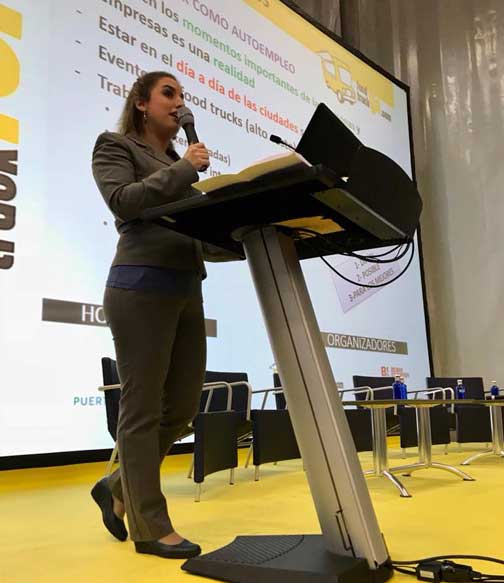 Leire Pérez, en su intervención en el Food Truck Forum 2018