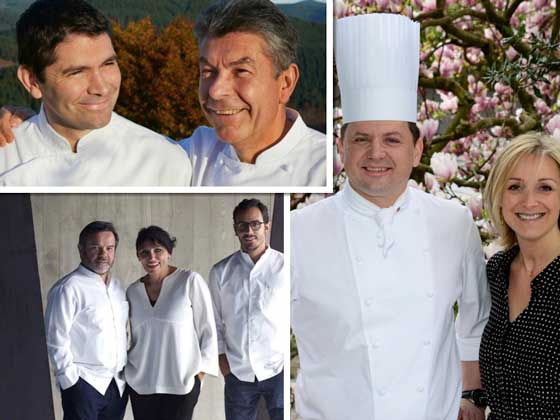 Chefs de los tres restaurantes ganadores de la lista OAD 2018 de los mejores restaurantes clásicos de Europa