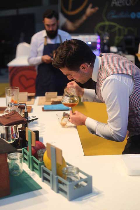 Marcos González es el mejor barista de España, como lo demostró en la gran final del XII Campeonato Nacional de Barista Fórum Café
