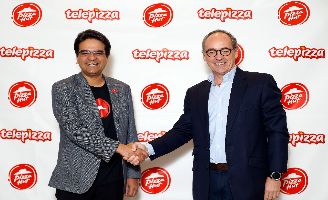 A la izquierda: Milind Pant, presidente de Pizza Hut International. A la derecha, Pablo Juantegui, presidente ejecutivo y CEO de Grupo Telepizza
