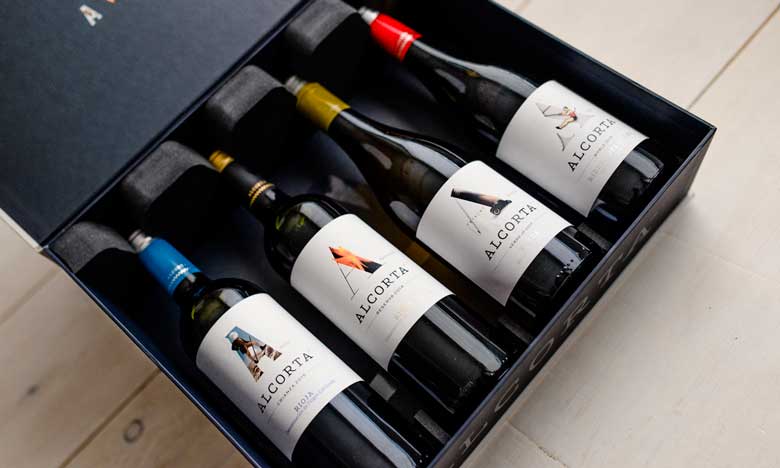 Los cuatro vinos Alcorta para hostelería lucen una imagen elegante y actual
