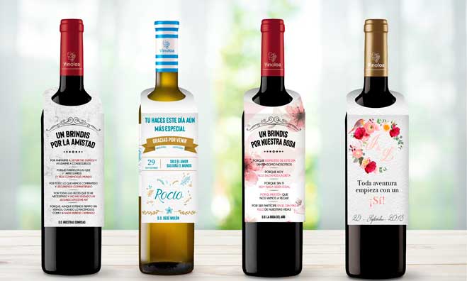 Botellas de vino personalizadas, de Vinoloa