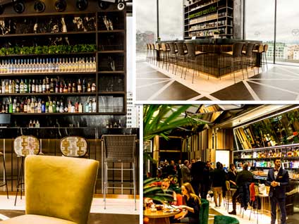 El Ginkgo Sky Bar, ubicado en la planta 12 y con grandes vistas de Madrid