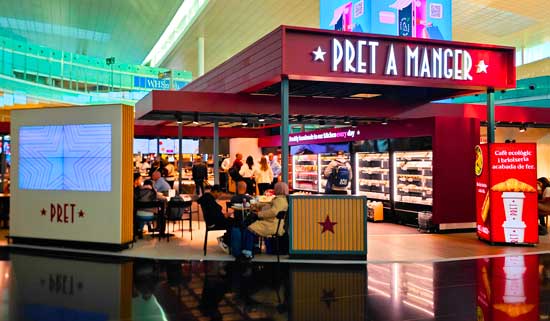 Profesionalhoreca, local Pret a Manger en un aeropuerto