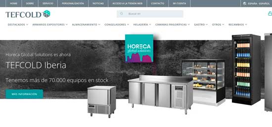 Profesionalhoreca, web ecommerce de Tefcold.es