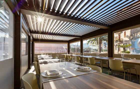 ProfesionalHoreca- pérgola bioclimática Saxun en el restaurante Xixario de Orio