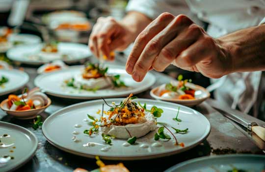 Profesionalhoreca, chef elaborando un plato, gastronomía española